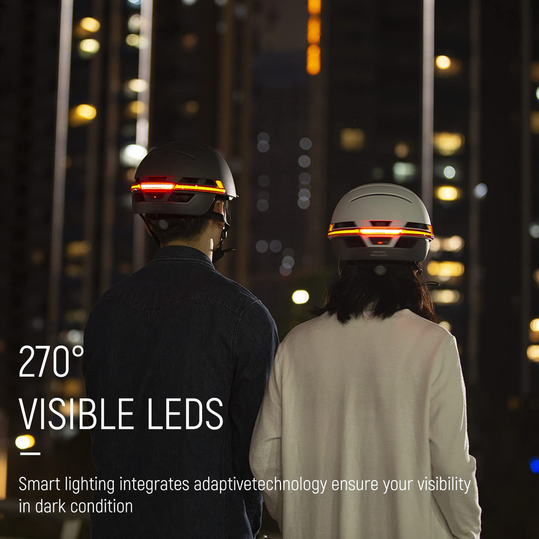 LIVALL BH51m nso smart helmet with 270° visible leds smart lighting integrates adaptivetechnology ensure your visibility in dark condition