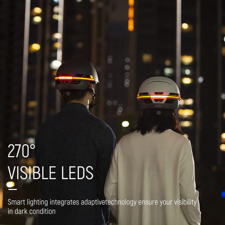 LIVALL BH51m nso smart helmet with 270° visible leds smart lighting integrates adaptivetechnology ensure your visibility in dark condition